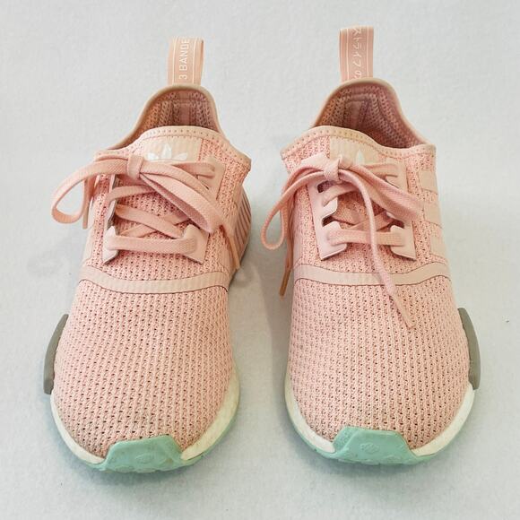 Adidas Originals NMD R1 Womens 7.5 Shoes Pink Knit Soft Body Low Top Sneakers - Picture 6 of 12